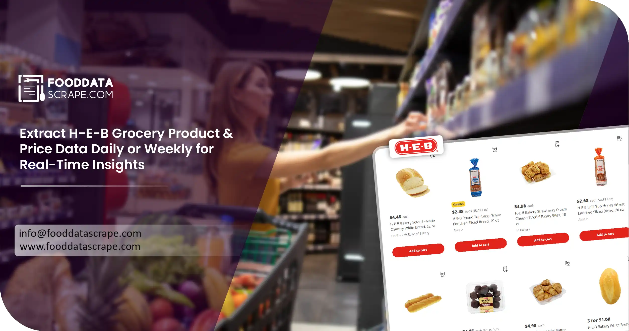 H-E-B Grocery Daily/Weekly USA Data Scraping